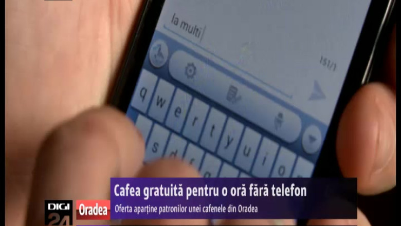 Cafea gratuita pentru o ora fara telefon. Oferta apartine patronilor unei cafenele din Oradea Imagine
