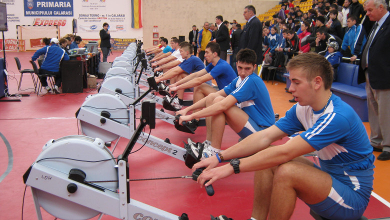Calarasi, capitala canotajului. Campionatul National de Ergometru are loc in Sala Polivalenta din Calarasi Imagine