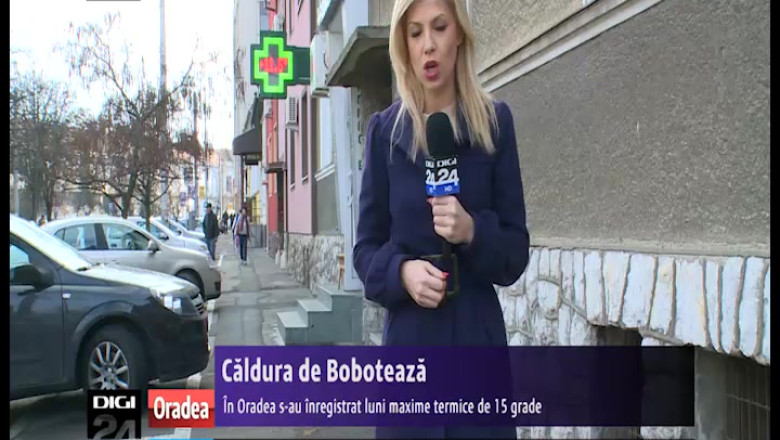 Caldura de Boboteaza. In Oradea s-au inregistrat luni maxime termice de 15 grade Imagine