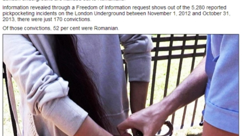 Campania de defaimare dusa de tabloidele britanice continua. Daily Mail: jumatate din hotii din metroul londonez sunt romani Imagine