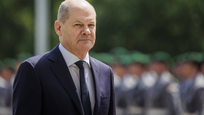 Cancelarul german Olaf Scholz merge marti in Israel Imagine