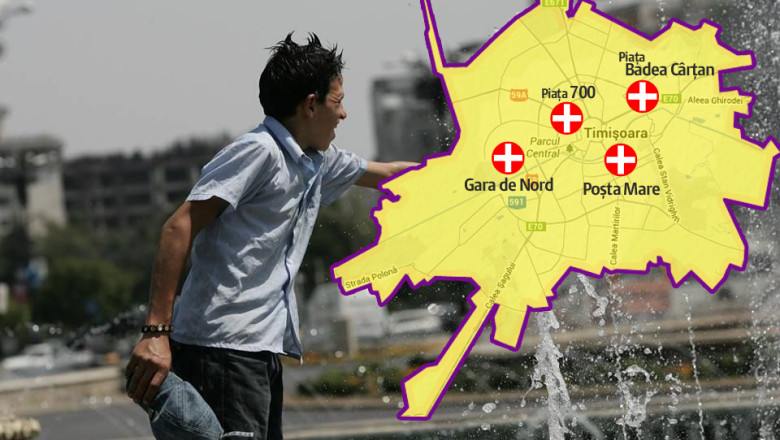 Canicula ajunge la putere: patru puncte de prim ajutor la Timisoara. Respectati sfaturile medicilor! Imagine