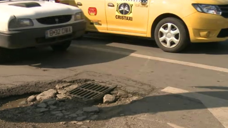 Capitala gropilor. Venirea primaverii scoate la iveala craterele din asfalt Imagine