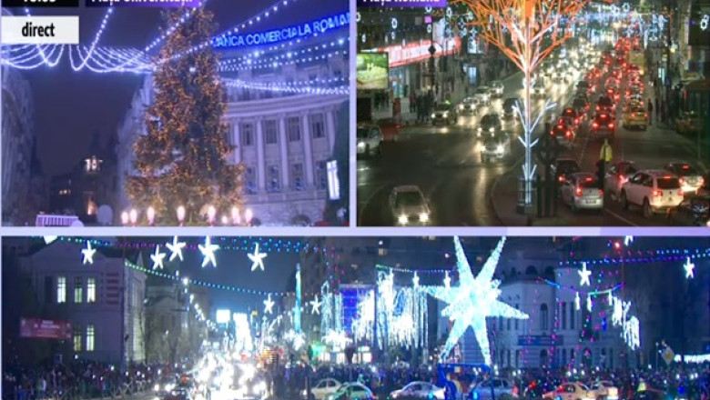 Capitala pregatita de sarbatori. Aproape trei milioane de beculete lumineaza Bucurestiul  Imagine