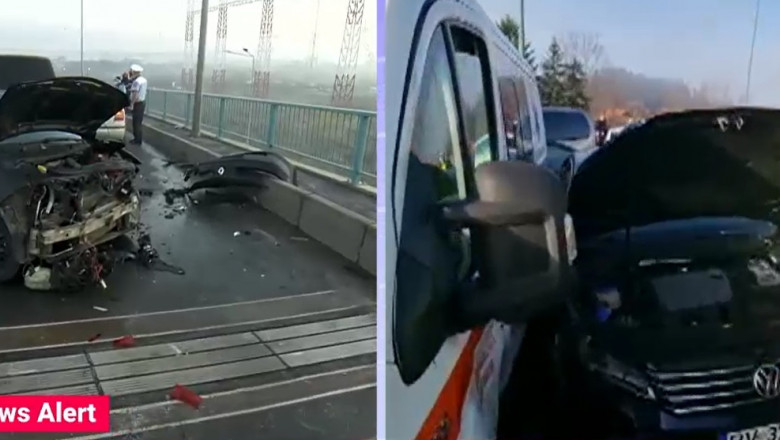 Carambol cu 15 masini. Titi Aur: Nu erau soferi teribilisti, dar nu au stiut doua lucruri. Cum evitam accidentele cand e polei pe sosea Imagine