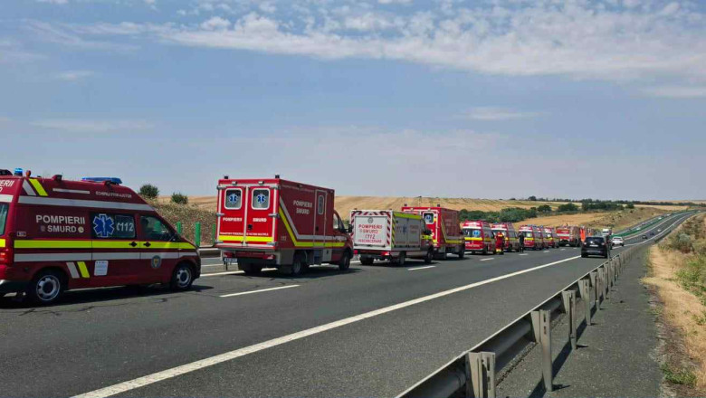Carambol pe Autostrada Soarelui, sensul spre Bucuresti. A fost activat Planul Rosu de Interventie Imagine