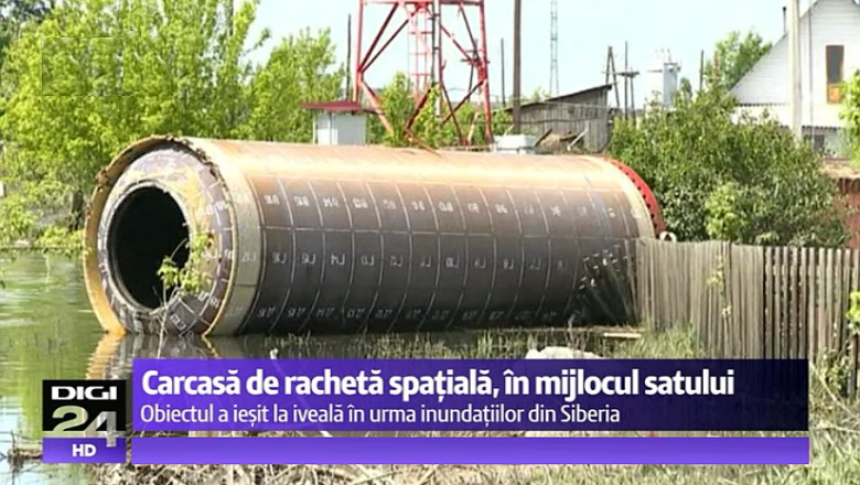 Carcasa de racheta spatiala, descoperita intr-un sat din Siberia Imagine