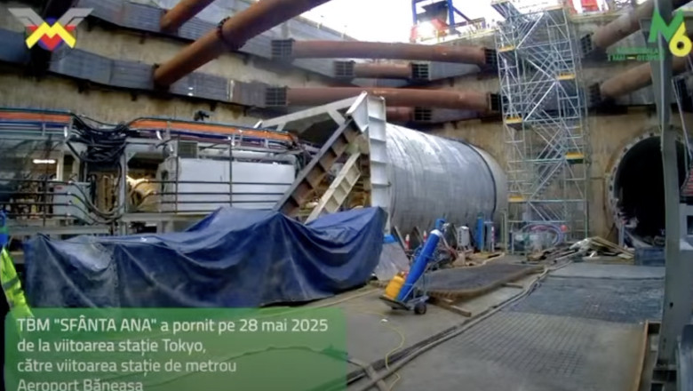 Care e stadiul lucrarilor la metroul spre aeroport: un segment de tunel de 900 de metri a fost finalizat Imagine