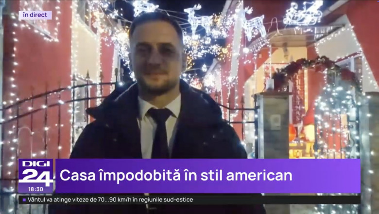 Casa din Alba care intoarce toate privirile: e decorata de Craciun cu mii de beculete, in stil american Imagine