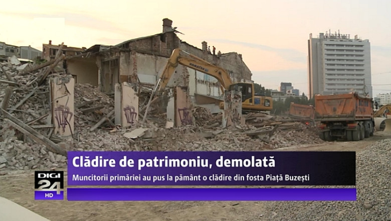 Casa Maura, de pe fosta strada Buzesti din Bucuresti, a fost demolata. Echipa Digi24, amenintata de cautatorii de fier vechi Imagine