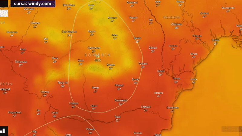 Cat mai dureaza canicula. In weekend vor fi 40 de grade la umbra. Mateescu (ANM): Saptamana viitoare urmeaza al 3-lea val Imagine