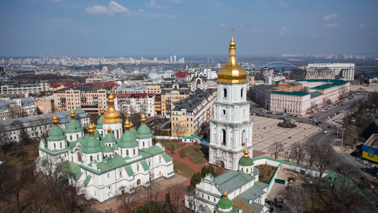 Catedrala Sfanta Sofia din centrul Kievului, „sufletul intregii Ucraine”, a fost avariata in atacul rusilor de noaptea trecuta Imagine