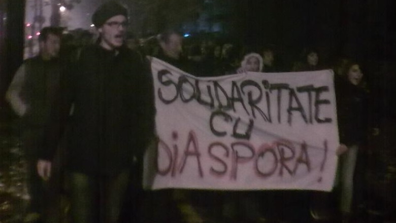 Cateva sute de oameni au manifestat in Capitala. Ei au cerut demisia guvernului Ponta Imagine