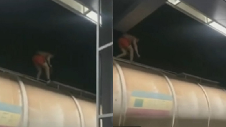 Caz socant in Arad. Un tanar s-a electrocutat dupa ce s-a urcat pe un vagon de marfa in gara Ghioroc Imagine