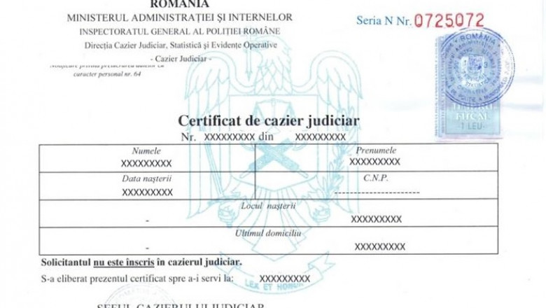 Cazierul judiciar va fi disponibil online incepand din 1 februarie Imagine