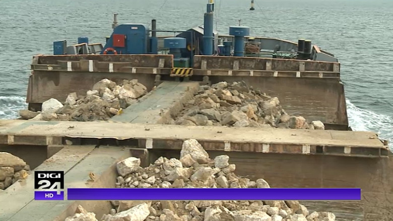 Cea mai ampla constructie din Portul Constanta din ultimele decenii: Digul de larg este prelungit cu 1 kilometru Imagine