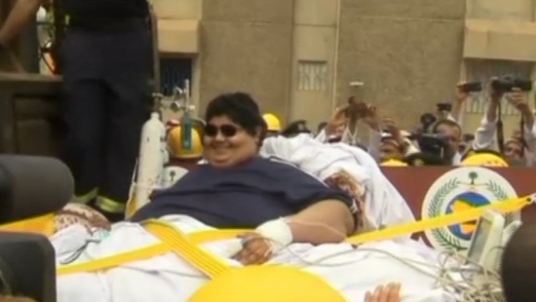 Cea mai grasa persoana din lume, de 610 kilograme, la spital Imagine