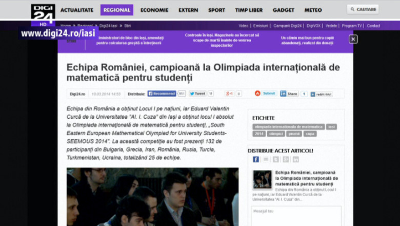 Cele mai accesate stiri pe digi24.ro/iasi Imagine