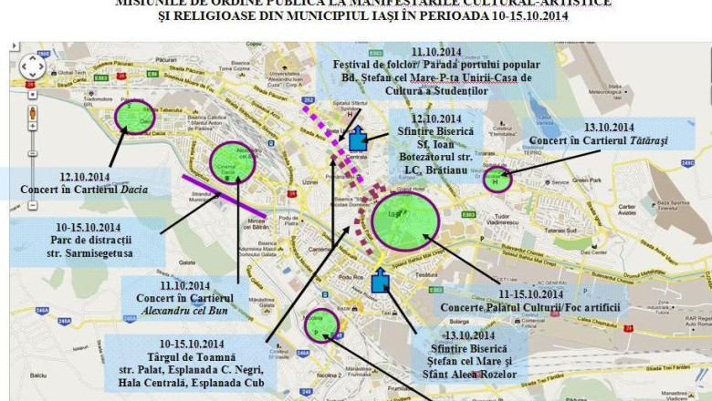 Cele mai aglomerate zone din Iasi in perioada sarbatorilor orasului Imagine