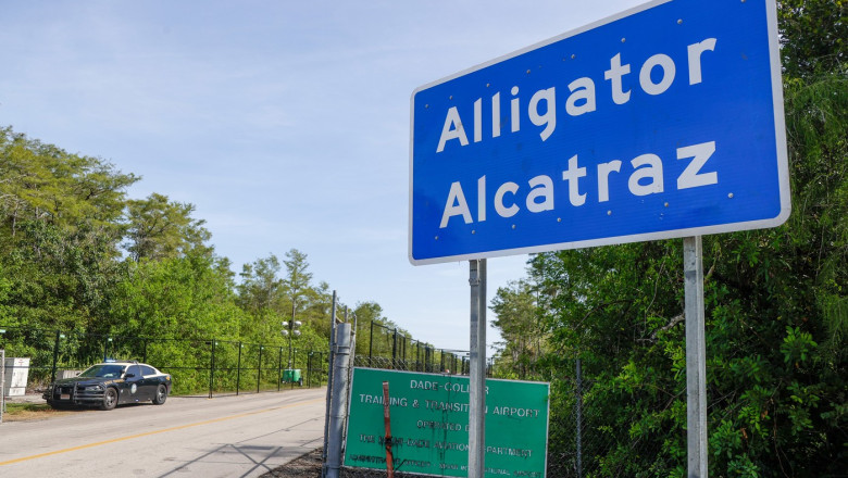 Centrul de detentie pentru imigranti din Florida, Alligator Alcatraz, poate ramane deschis, a decis Curtea de Apel din SUA Imagine