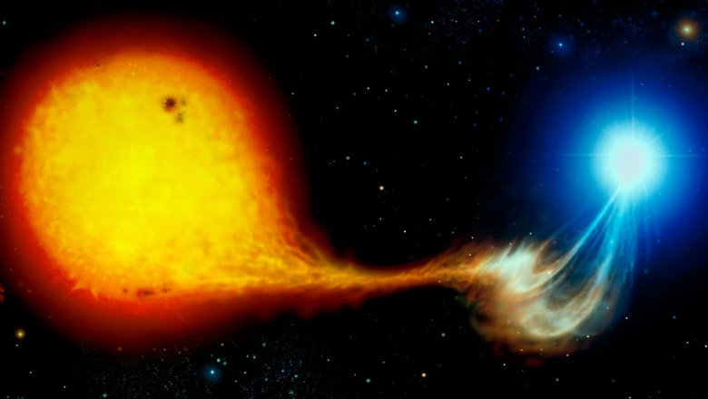 Cercetatorii au observat in Calea Lactee o stea care isi „devoreaza” partenerul: „In spatiu se intampla o multime de lucruri nebunesti” Imagine