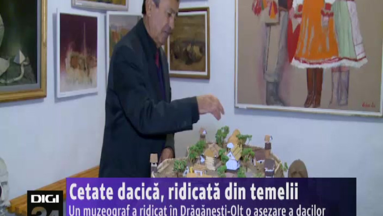 Cetate dacica, ridicata din temelii. Un muzeograf a ridicat in Draganesti-Olt o asezare a dacilor   Imagine