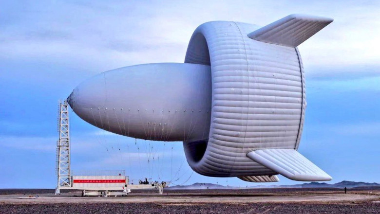 China a lansat cea mai puternica turbina eoliana zburatoare din lume. „Banca de energie” are inaltimea unui bloc cu 13 etaje Imagine