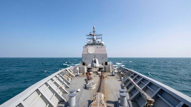 China anunta ca a alungat un crucisator american din apropierea Insulelor Spratly. Marina SUA neaga informatia Imagine