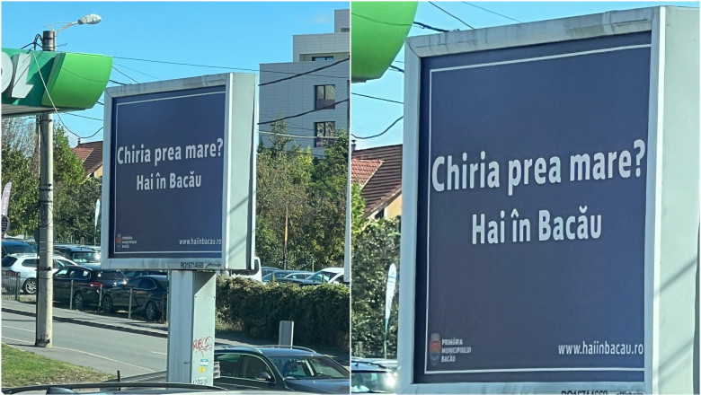 „Chiria prea mare? Hai in Bacau!”. Orasul care isi face reclama pe strazile din Cluj-Napoca. Reactia bacauanilor: Ii amageste degeaba! Imagine