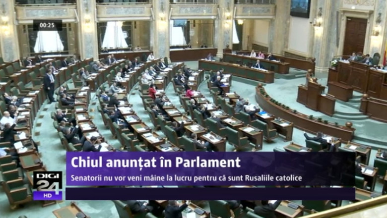 Chiul anuntat in Parlament: Senatorii nu lucreaza de Rusaliile catolice Imagine