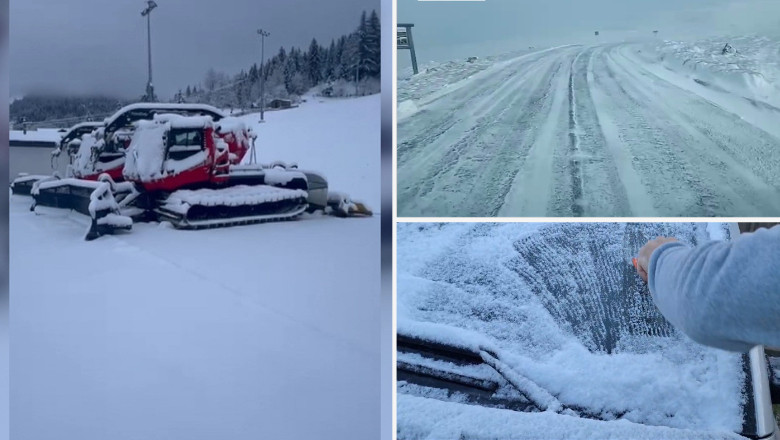 Ciclon polar peste Romania. Vremea rea a facut ravagii in tara: drumuri blocate de zapada, localitati fara curent si copaci doborati Imagine