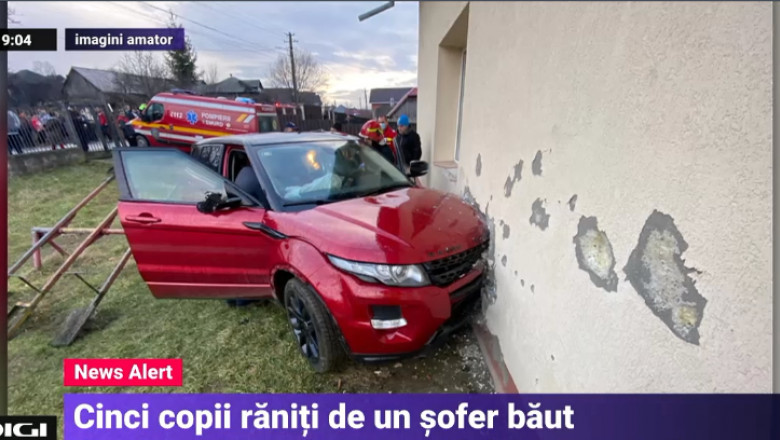Cinci copii au fost raniti, dupa ce un sofer baut a pierdut controlul volanului in Bistrita-Nasaud Imagine