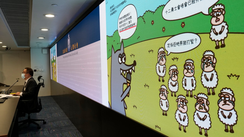Cinci tineri din Hong Kong, judecati pentru o carte cu desene pentru copii, care incita la „razvratire” Imagine