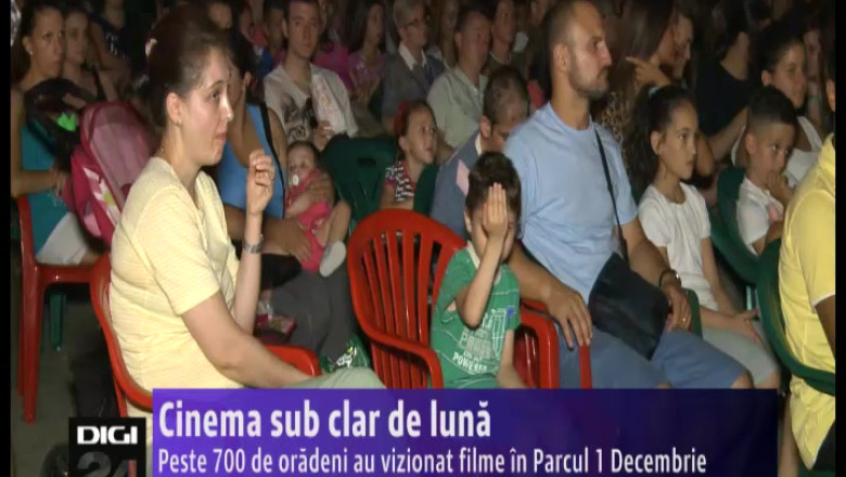 Cinema sub clar de luna. Peste 700 de oradeni au vizionat filme in Parcul 1 Decembrie Imagine