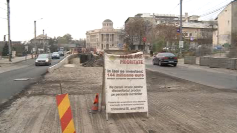 Circulatia in centrul Iasiului ar putea fi paralizata la prima ninsoare din cauza santierelor deschise Imagine
