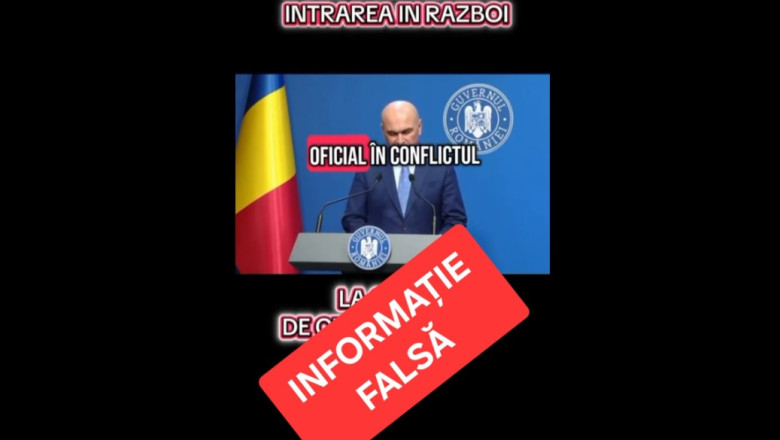 Clipuri false, despre intrarea Romaniei in razboi, sunt promovate pe net. Precizarile Ministerului de Interne Imagine