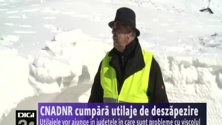 CNADNR cumpara utilaje de deszapezire. Utilajele vor ajunge in judetele in care sunt probleme cu viscolul   Imagine