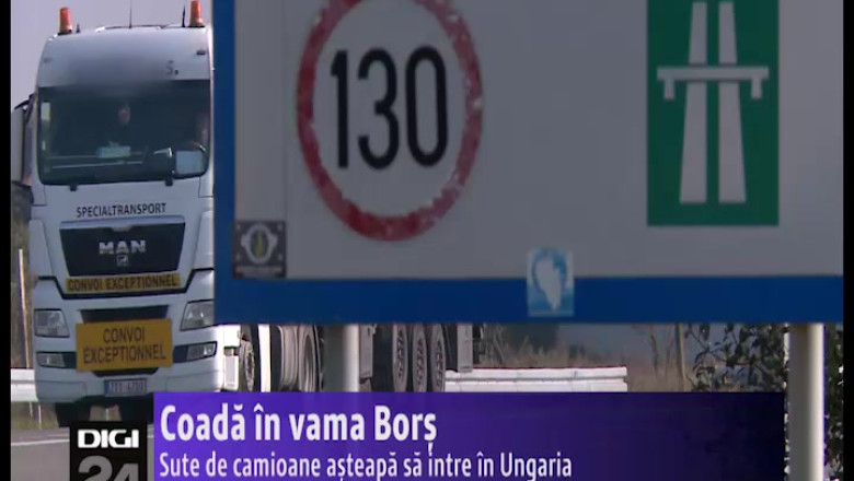Coada in vama Bors. Sute de camioane au asteptat sa intre in Ungaria Imagine