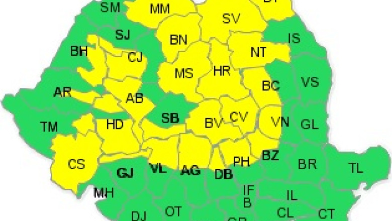 Cod galben de ninsori si vant puternic in Apuseni. In Crisana va aparea poleiul Imagine