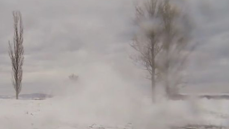 Cod galben de ninsori viscolite. Sunt vizate judetele Caras-Severin, Hunedoara si, partial, Timis Imagine