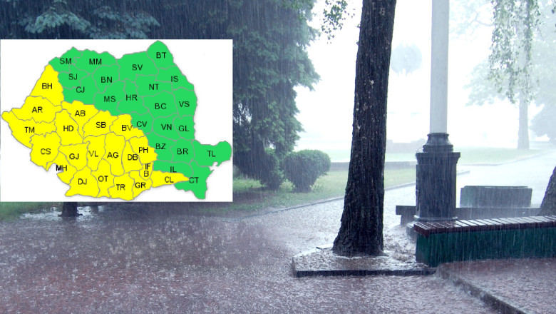 Cod galben de ploi in jumatate de tara! Bihorul, printre judetele avertizate Imagine