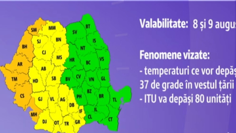 Cod portocaliu de canicula in sase judete din vestul tarii Imagine