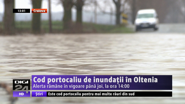 Cod portocaliu de inundatii in Oltenia Imagine