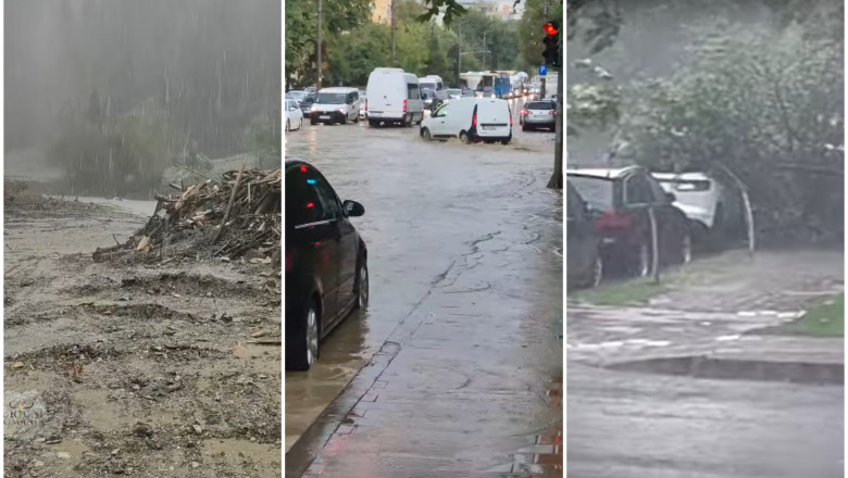 Cod rosu de vijelii in Neamt si Iasi. La Suceava au fost inundatii. La Iasi, un copac a cazut peste o masina in care se afla o persoana Imagine
