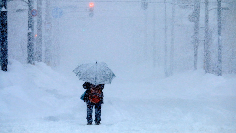 Cod rosu de viscol in 10 judete. Meteorologii au emis si avertizari cu cod portocaliu si galben de vreme rea. HARTA zonelor afectate Imagine