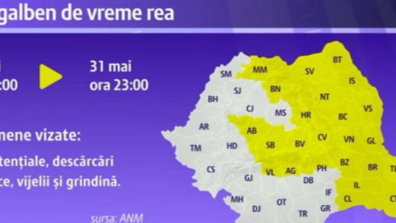 Codul galben de ploi a fost restrans Imagine