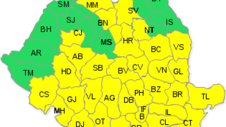 Codul galben de vreme rea se extinde Imagine