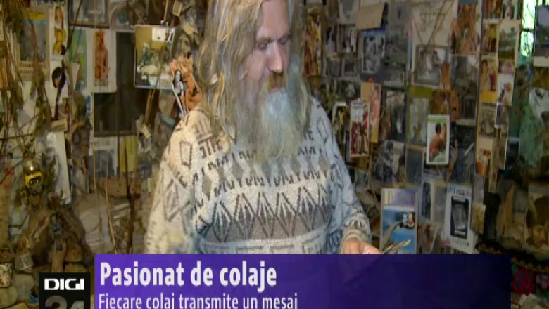 Colaje cu mesaj. Un poet din Dolj transmite mesaje paradoxale despre societatea in care traim Imagine