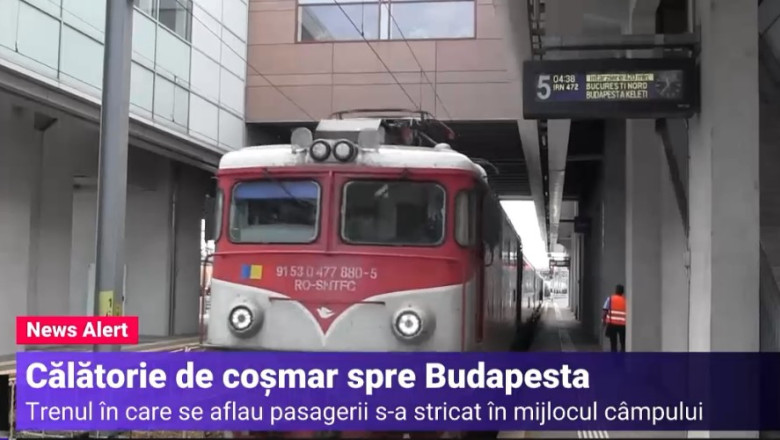 „Colindam toata Germania in timpul asta”. Cosmar pentru pasagerii unui tren Bucuresti-Budapesta, blocat cu orele in camp Imagine