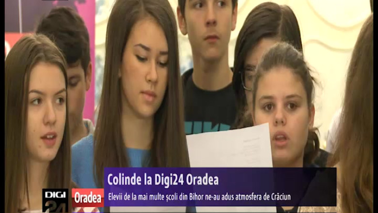 Colinde la Digi24 Oradea. Elevii de la mai multe scoli din Bihor ne-au adus atmosfera de Craciun Imagine